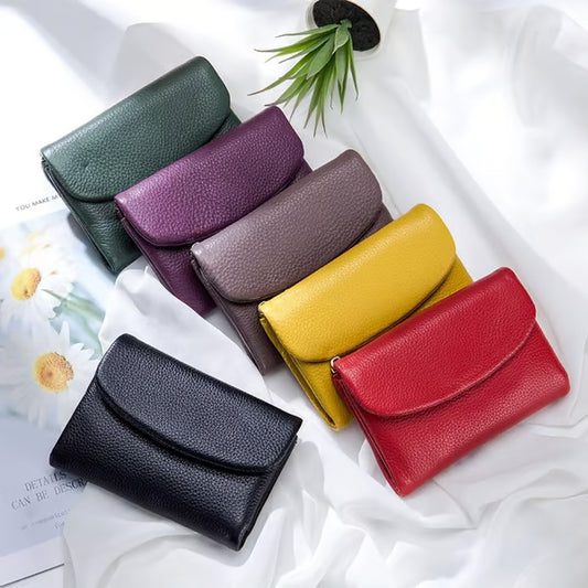 Pebble-Grain Leather-look RFID Wallet