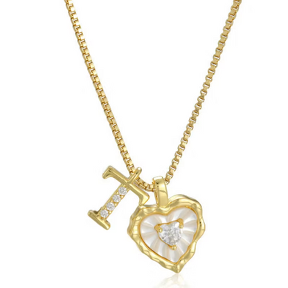 Women's Personalised Heart Initial Necklace