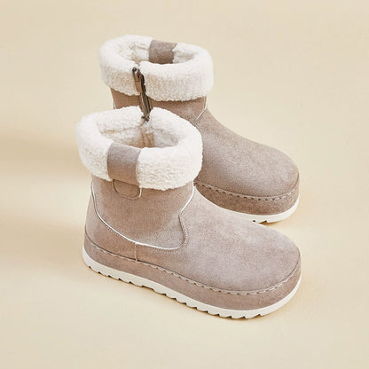 Women’s Plush-Lined Thick-Sole Winter Ankle Snow Boots