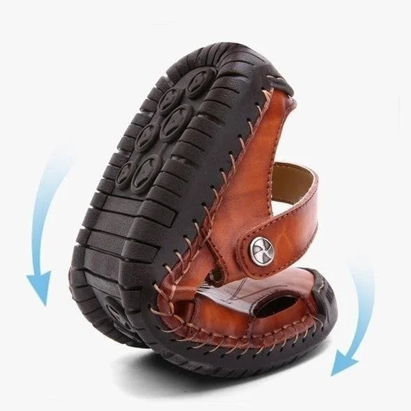 Soft Leather-Look Men's Breathable Outdoor Sandals