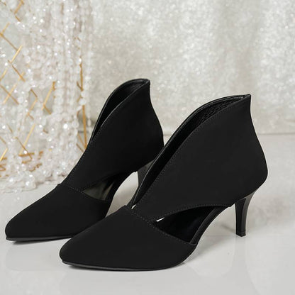 Women’s Pointed Toe Cut-Out Stiletto Court Heels