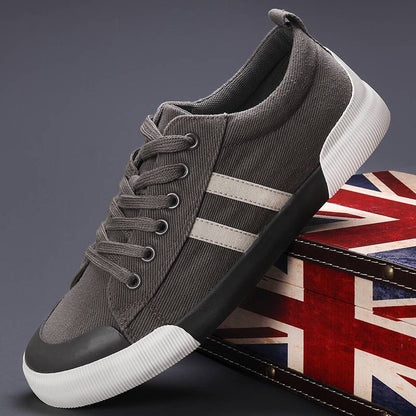 Men's Lightweight Breathable Canvas Sneakers – Casual Comfort Shoes
