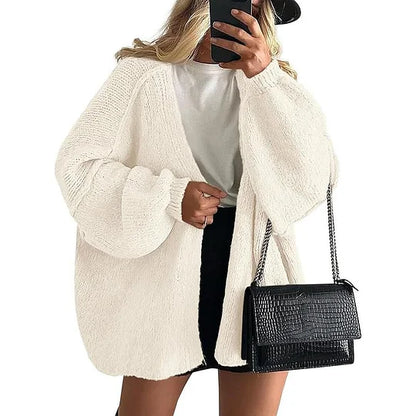 Women’s Relaxed Lantern Sleeve Open Cardigan