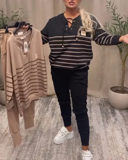 Striped ComfortFit Two-Piece Lounge Set