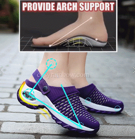 Breathable Mesh Slip On Walking Sandals with Cushion Sole