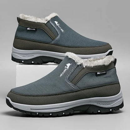 Men’s Slip-On Warm Waterproof Hiking Shoes
