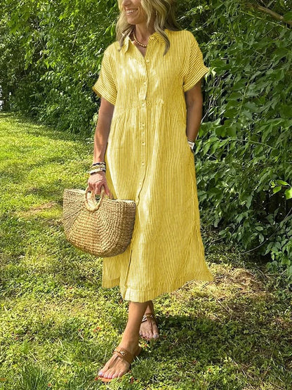 Cotton Blend Summer Maxi Dress