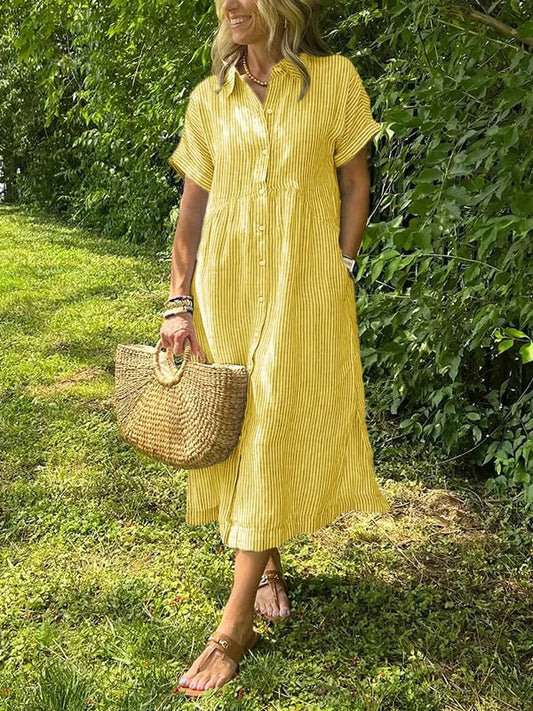 Cotton Blend Summer Maxi Dress