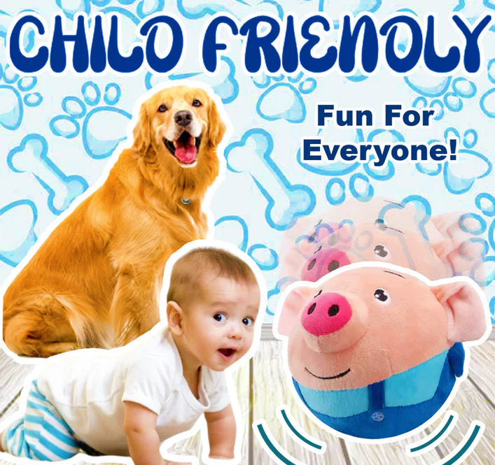 Interactive Bouncing Pig Dog Toy with USB Rechargeable Motion