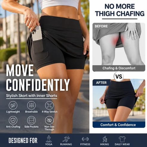 Women's Skirt-Style Active Shorts