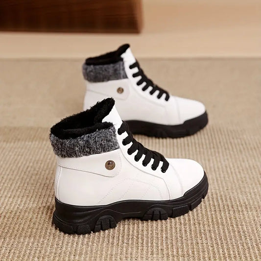 Women's Waterproof Lace-Up Winter Boots