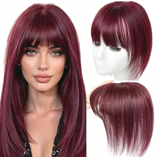 Women’s Human Hair Topper with Fringe
