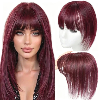 Women’s Human Hair Topper with Fringe