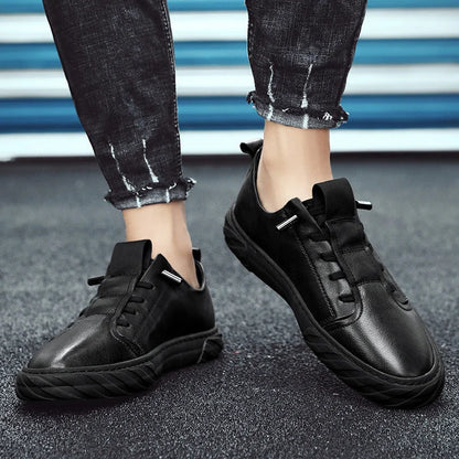 Sophisticated High-Top Italian Leather-Look Sneakers