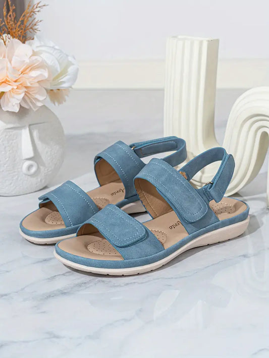 Summer Wedge Sandals - Ankle Strap & Non-Slip Sole