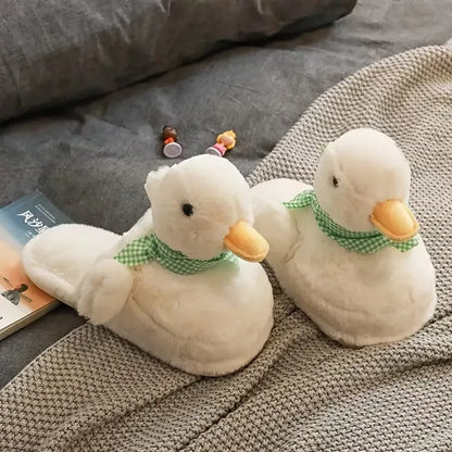 Women’s Plush Duck Winter Slippers