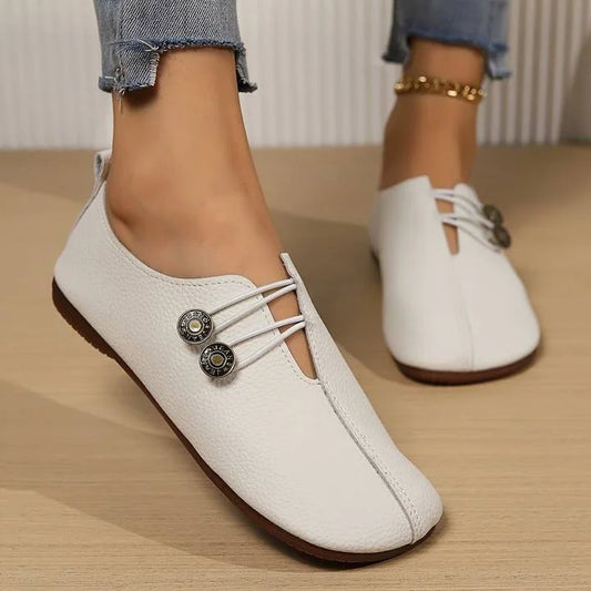 🔥Last Day Promotion 50% OFF - Women's Casual Lightweight Leather-Look Shoes