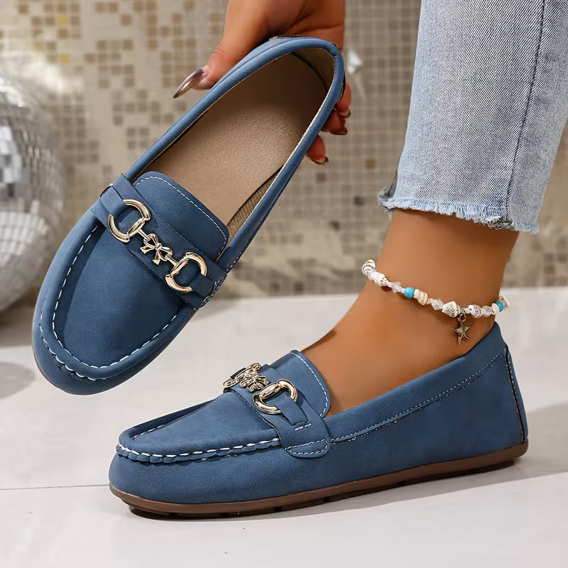 Women’s Suede-Look Buckle Loafers