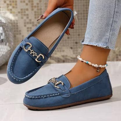 Women’s Suede-Look Buckle Loafers