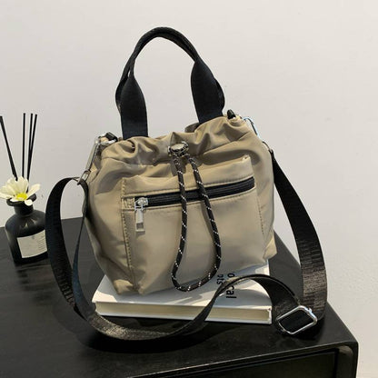 Women’s Nylon Drawstring Bucket Shoulder Bag