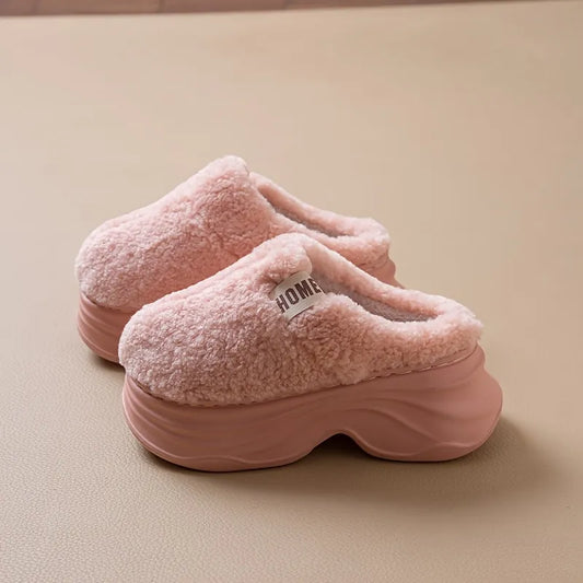 Women’s Ultra-Plush Thick-Platform Winter House Slippers