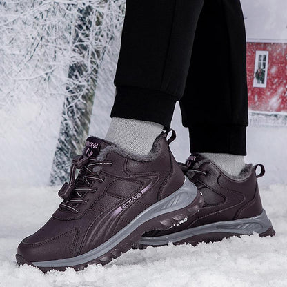 Men’s High-Top Plush-Lined Anti-Slip Walking Shoes