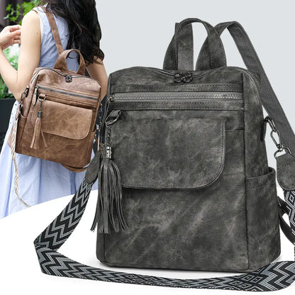 Women’s Vintage Multi-Pocket Convertible Shoulder Bag