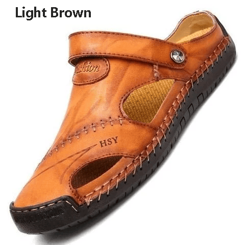 Soft Leather-Look Men's Breathable Outdoor Sandals