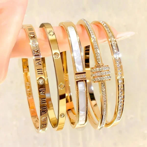 Women’s Gold & Silver Mixed Metal 5-Piece Bracelet Set