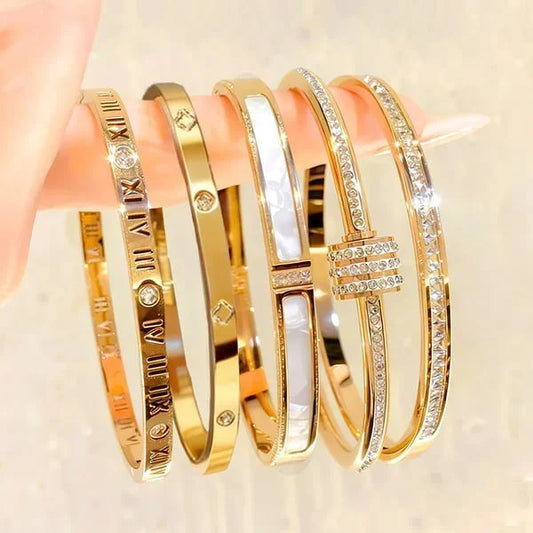 Women’s Gold & Silver Mixed Metal 5-Piece Bracelet Set