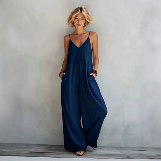 Backless Wide-Leg Jumpsuit
