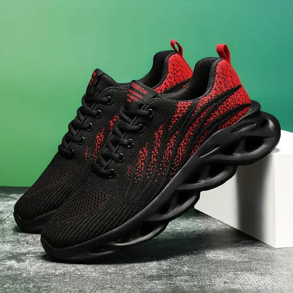 Men's Trendy Woven Knit Breathable Sneakers