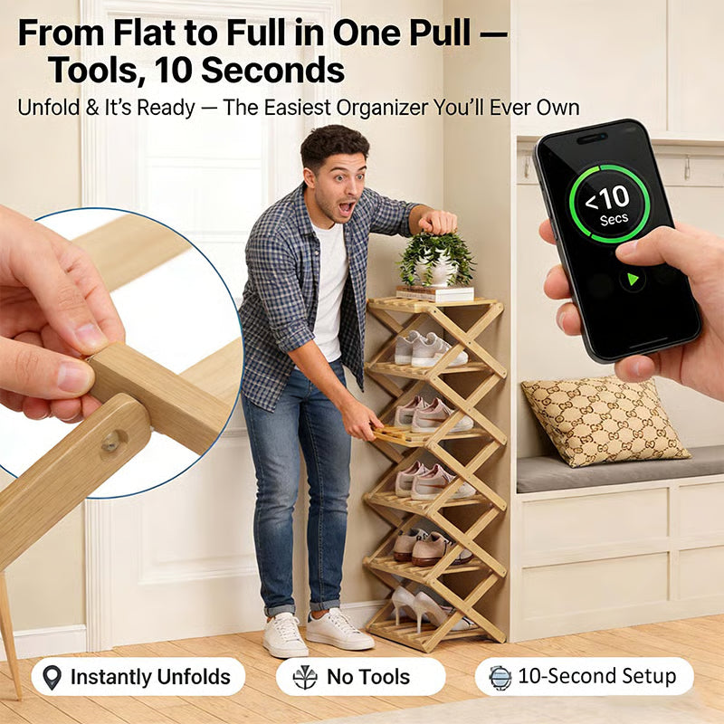 The 9-Tier Bamboo Storage Rack