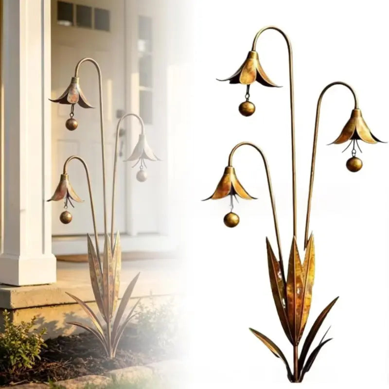 Triple Bell Flower Garden Stake