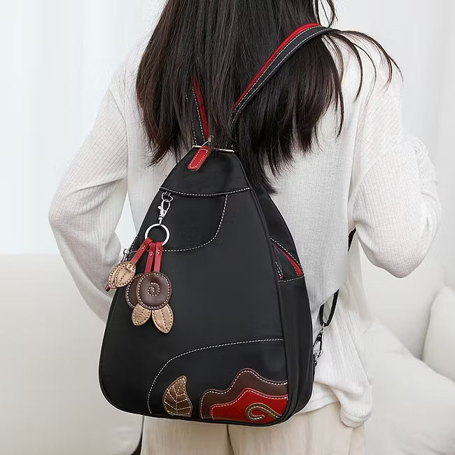 Women’s Floral Appliqué Lightweight Backpack