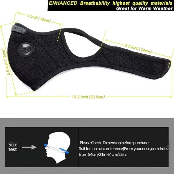 Reusable Filter Face Mask With Eye Shield