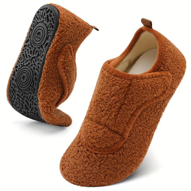 Women’s Wide Fit Adjustable Warm House Slippers