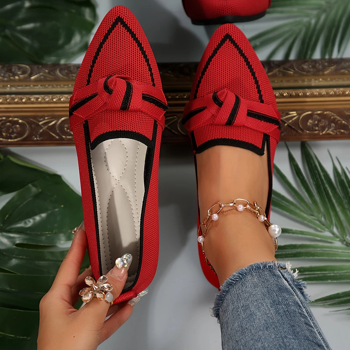 Classic Mary Jane Flats - Pointed Toe, Slip-On, All-Day Comfort