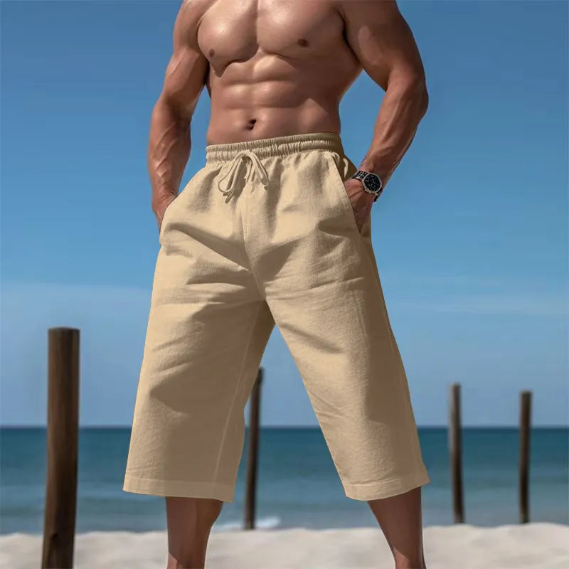 Men’s Cropped Drawstring Lounge Trousers