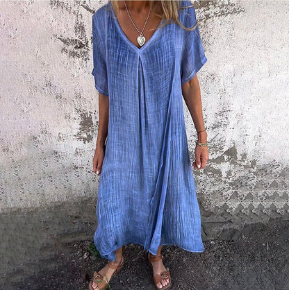 High-quality, comfortable summer dress made of 100% linen🎁