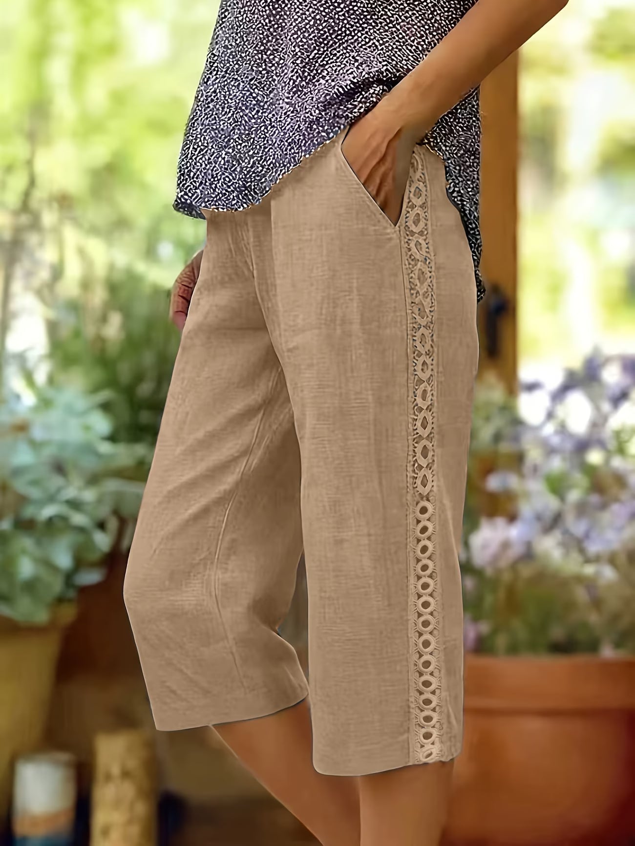 Women's Side-Lace Casual Trousers
