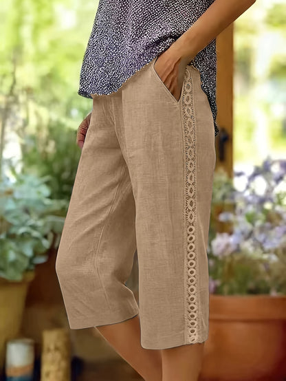 Women's Side-Lace Casual Trousers