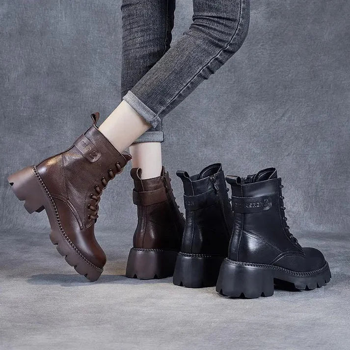 Women's Comfortable Leather-Look Boots