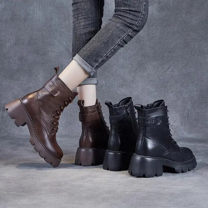 Women's Comfortable Leather-Look Boots