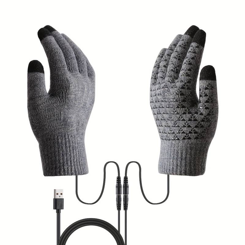 USB-Powered Heated Touchscreen Gloves with Auto Shut-Off