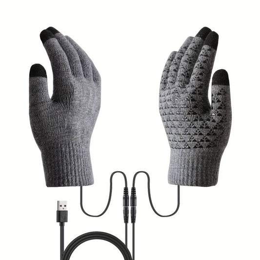 USB-Powered Heated Touchscreen Gloves with Auto Shut-Off