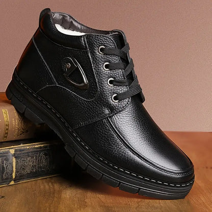 Men's Thermal Leather-Look Winter Boots