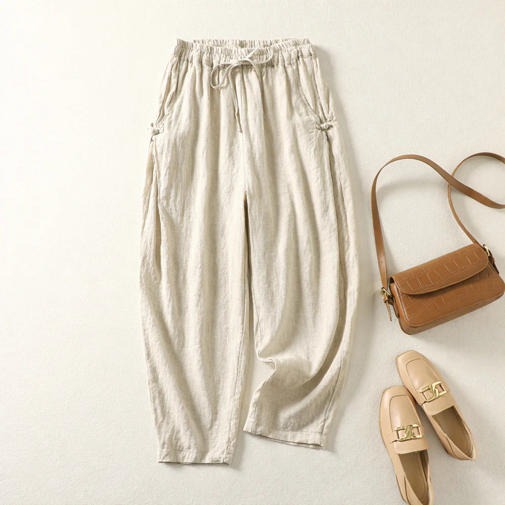 Women’s Relaxed Linen Drawstring Trousers