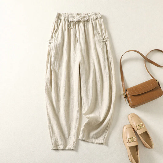 Women’s Relaxed Linen Drawstring Trousers