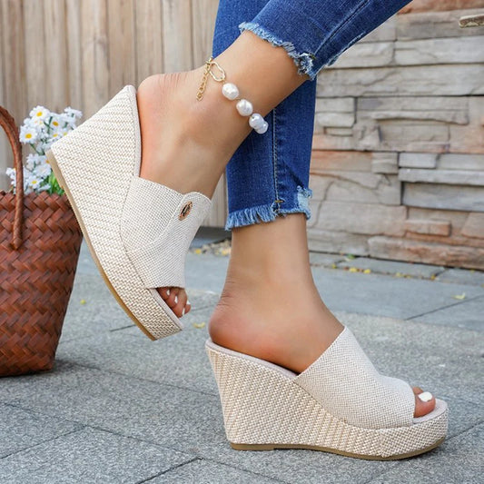 Women's Open-Toe Espadrille Wedge Sandals